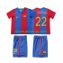 Camisola FC Barcelona SAUIOLA 22 2007 Retro Criança Equipamento Primeiro 2006 Manga Curta